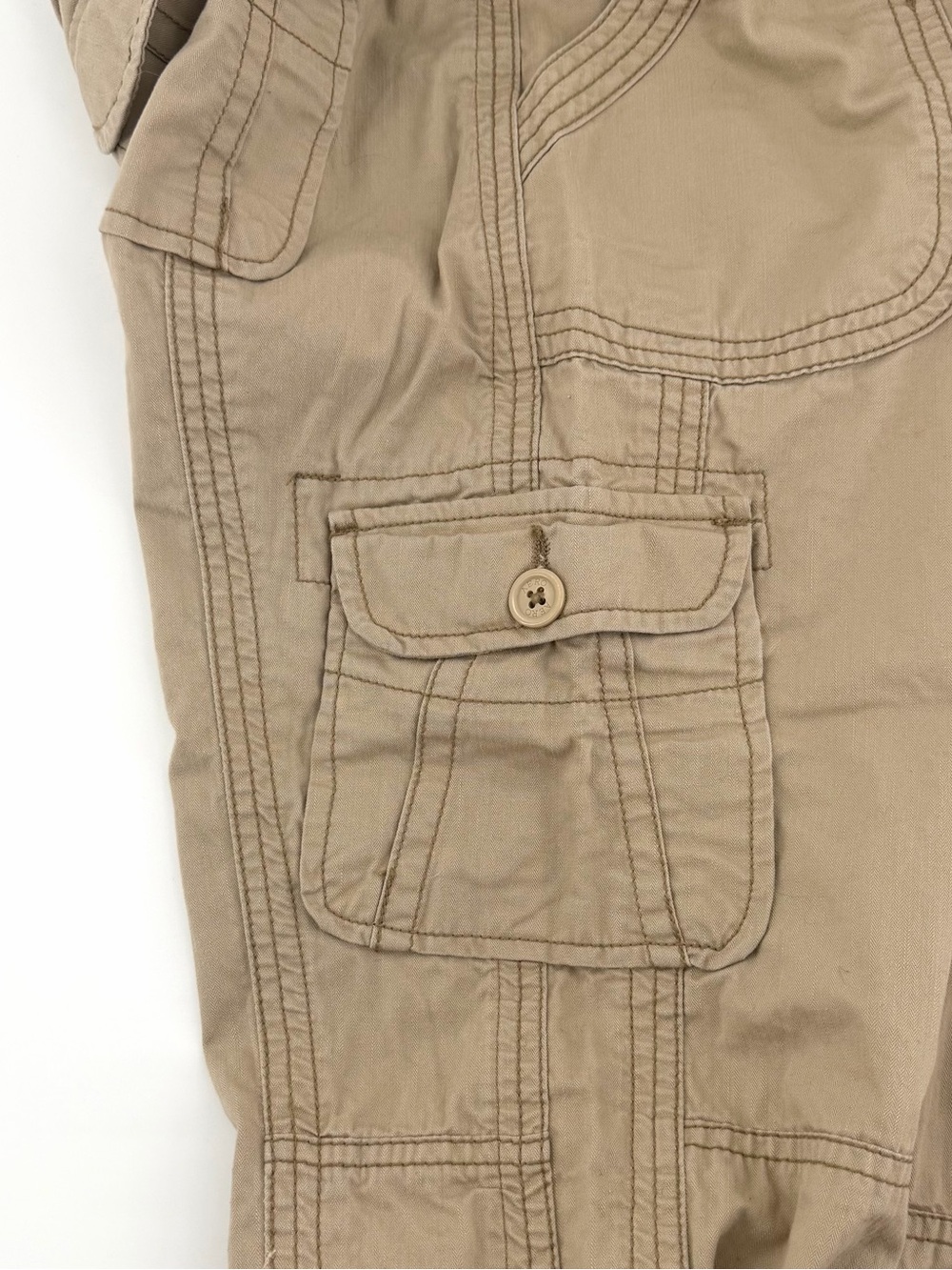 Aeropostale Y2K Convertible Cargo Hiking Pants Khaki 7/8R Gorpcore Utility - Picture 11 of 15